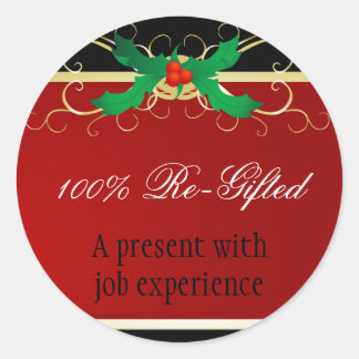 ReGifted Christmas Present Classic Round Sticker