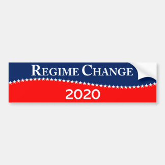 Regime Change 2020 with stars Bumper Sticker