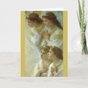 Regina Angelorum, Bouguereau 1900,  detail Angels Holiday Card