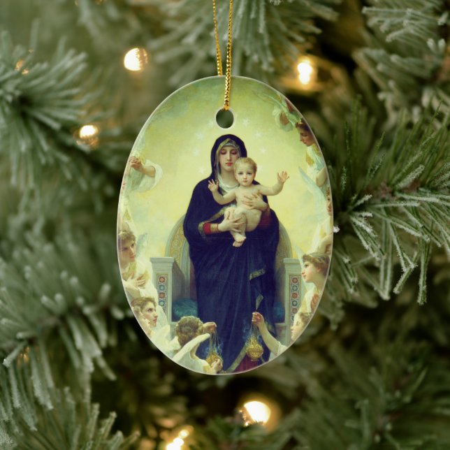 Regina Angelorum - William-Adolphe Bouguereau Ceramic Ornament (Tree)