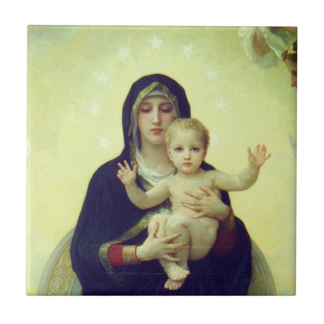 Regina Angelorum - William-Adolphe Bouguereau Ceramic Tile (Front)