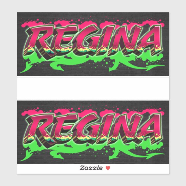 Regina First Name Name Graffiti Decal Sticker (Sheet)