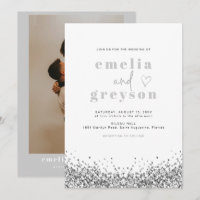 REGINA Glam Silver Glitter Sequins Disco Wedding