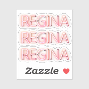 Regina name in glowing neon lights novelty x3