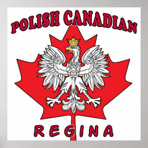 Regina Polish Canadian Leaf Poster