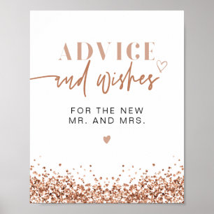 REGINA Rose Gold Advice For The Bride & Groom Poster
