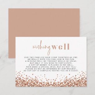 REGINA Rose Gold Glam Sequins Wishing Well Card