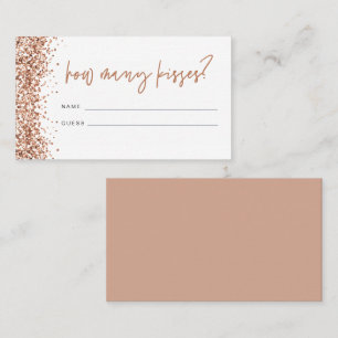 REGINA Rose Gold How Many Kisses Shower Card