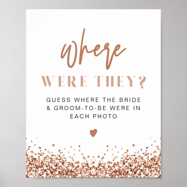 REGINA Rose Gold Sequins Where Were They Sign (Front)