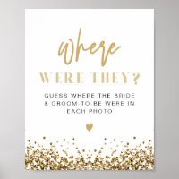 REGINA Yellow Gold Glitter Where Were They Sign