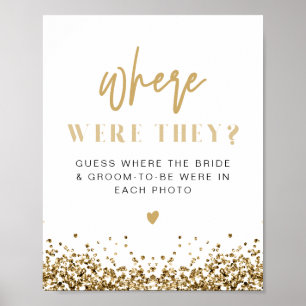 REGINA Yellow Gold Glitter Where Were They Sign