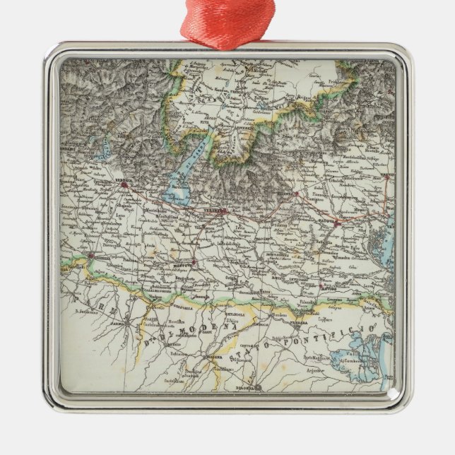 Region of Lombardy Metal Tree Decoration (Front)