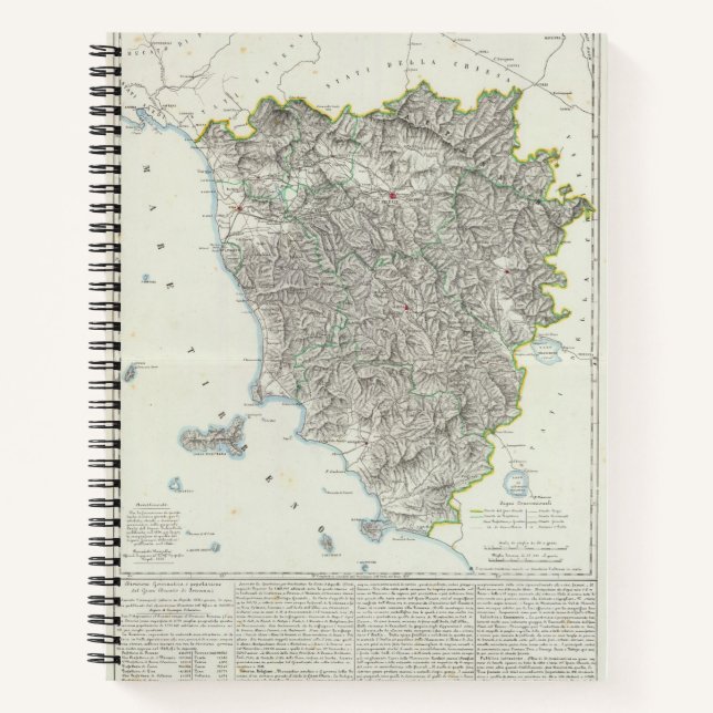 Region of Tuscany Italy Notebook (Front)