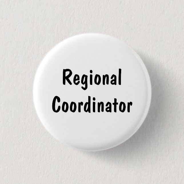 Regional Coordinator 3 Cm Round Badge (Front)