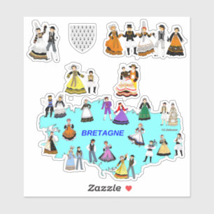 Regional Costumes of Brittany, France