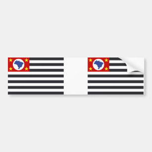regional flag of Sao Paulo Bumper Sticker