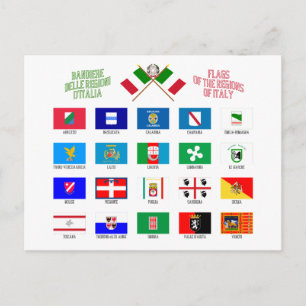Regional Flags of Italy Postcard