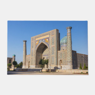 Registan square at sunset - Samarkand, Uzbekistan Doormat