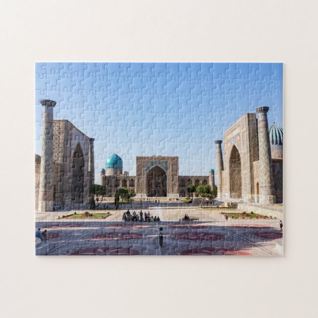 Registan square at sunset - Samarkand, Uzbekistan Jigsaw Puzzle (Horizontal)