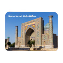 Registan square at sunset - Samarkand, Uzbekistan