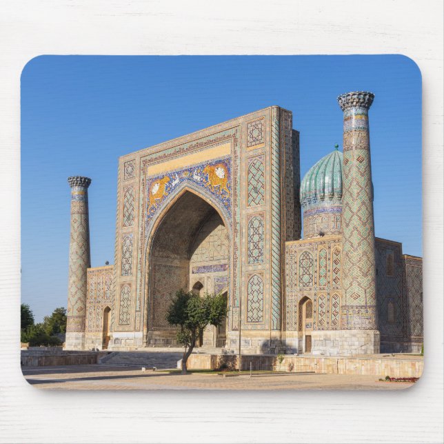 Registan square at sunset - Samarkand, Uzbekistan Mouse Pad (Front)