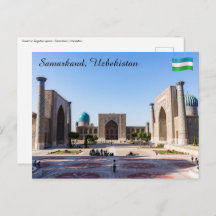 Registan square at sunset - Samarkand, Uzbekistan