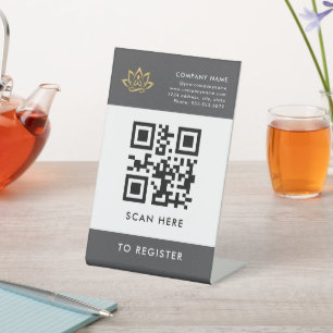 Register Here QR Code Sign Event Check-in Yoga