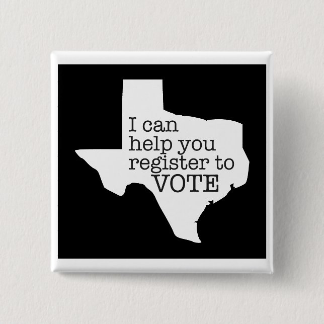 Register Texas Voters button (Front)