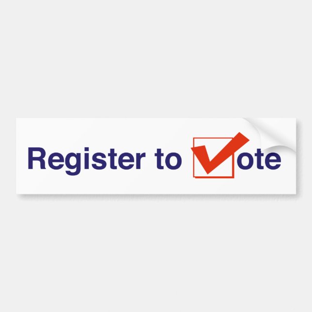 Register To Vote 2022 Bumper Sticker (Front)