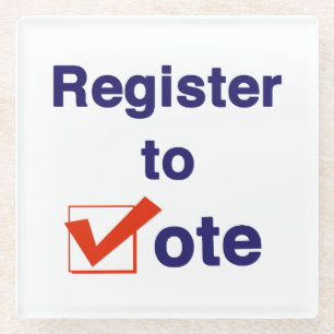 Register to Vote 2026 Elections Glass Coaster