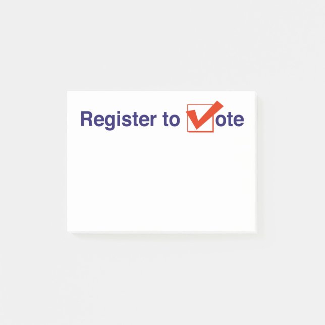 Register To Vote 2026 Post-it Notes (Front)
