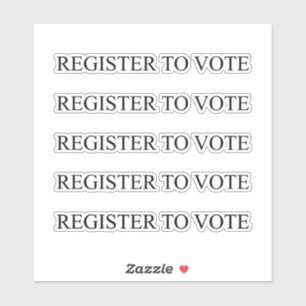 Register to vote black elegant serif typography