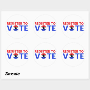 Register To Vote USA Election 2024 Voter Classic Round Sticker