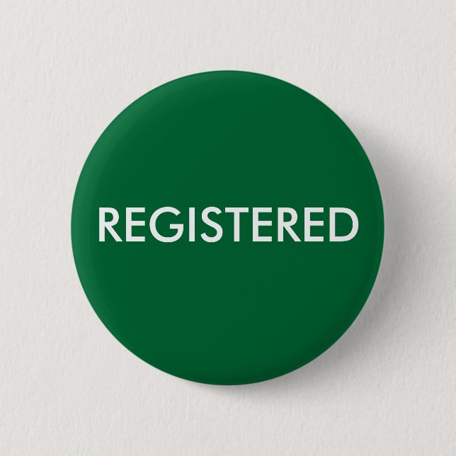REGISTERED 6 CM ROUND BADGE (Front)