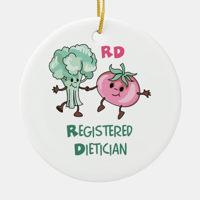 Registered Dietician Ceramic Ornament (Front)