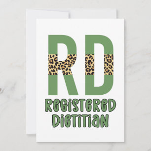 Registered Dietician Cheetah print RD Gifts Card