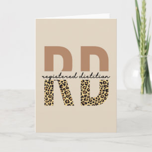Registered Dietician Cheetah print RD Gifts Card