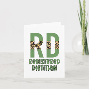 Registered Dietician Cheetah print RD Gifts Card