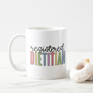 Registered Dietician Multicolored RD Gifts Coffee Mug