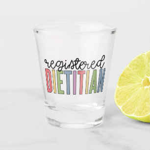 Registered Dietician Multicolored RD Gifts Shot Glass
