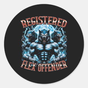 Registered Flex Offender  Classic Round Sticker