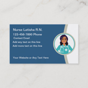 Registered Nurse African American Theme Business Card