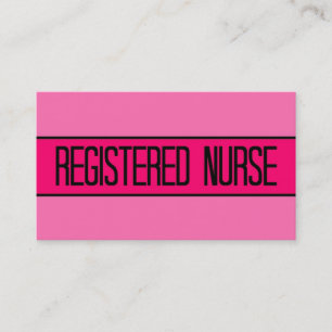 Registered Nurse Baby and Hot Pink Business Card