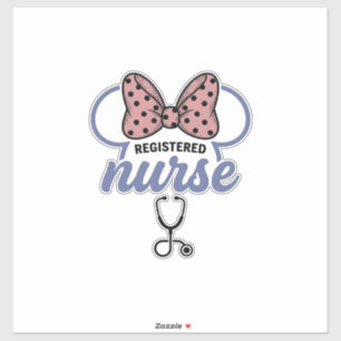 Registered Nurse Bow Stethoscope Vintage Graphic_1