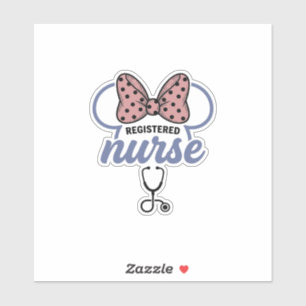 Registered Nurse Bow Stethoscope Vintage Graphic_1
