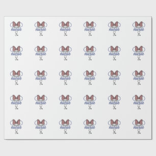 Registered Nurse Bow Stethoscope Vintage Graphic_1 Wrapping Paper