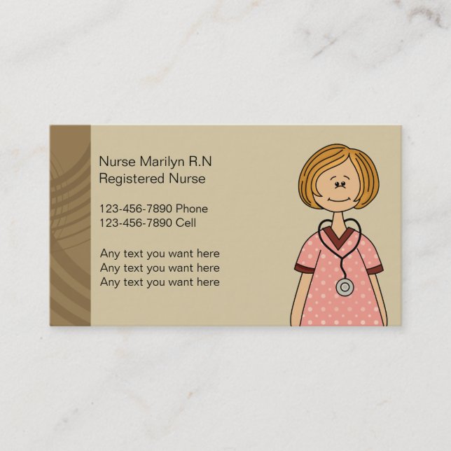 Registered Nurse Business Cards (Front)