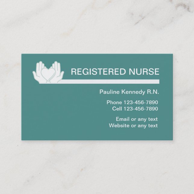 Registered Nurse Business Profile Cards (Front)