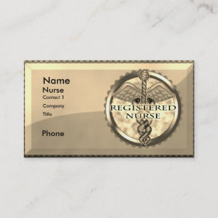 Registered Nurse Caduceus Business Card