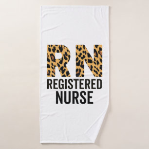 Registered Nurse Cheetah Print Nurse Life Bath Towel